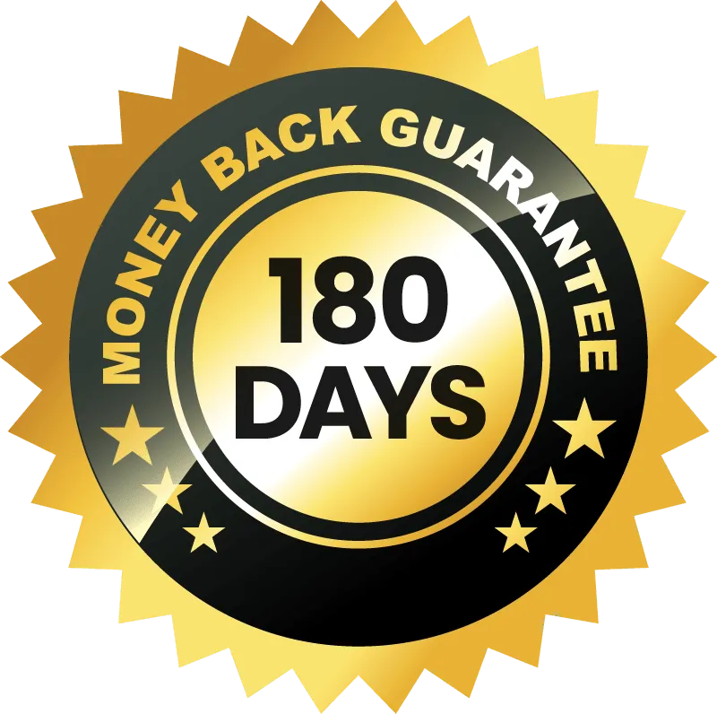 180 day money back guarantee